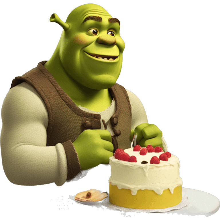 Shrek eating cake emoji