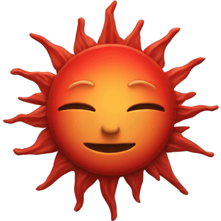 red sun emoji