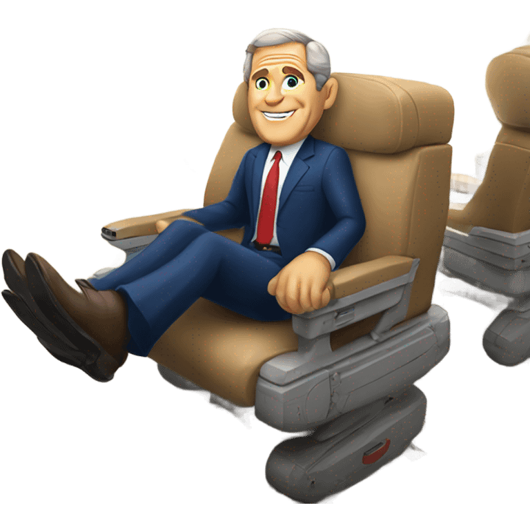 George W Bush riding an airplane emoji