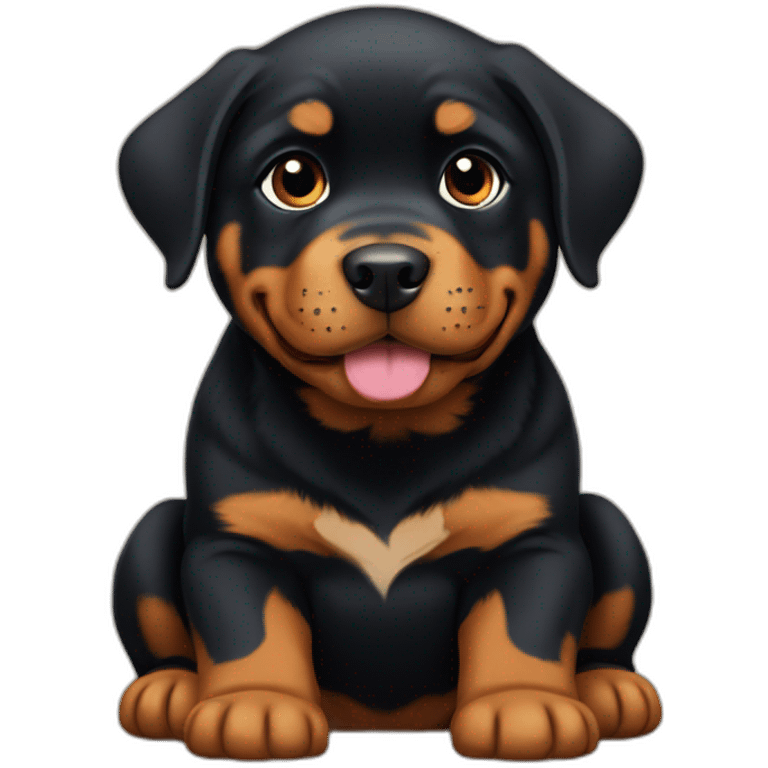 Rottweiler puppie emoji