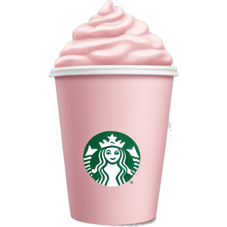 Light pink Starbucks coffee  emoji