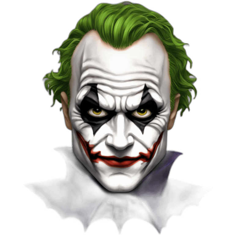 Heath ledger joker batman portrait emoji