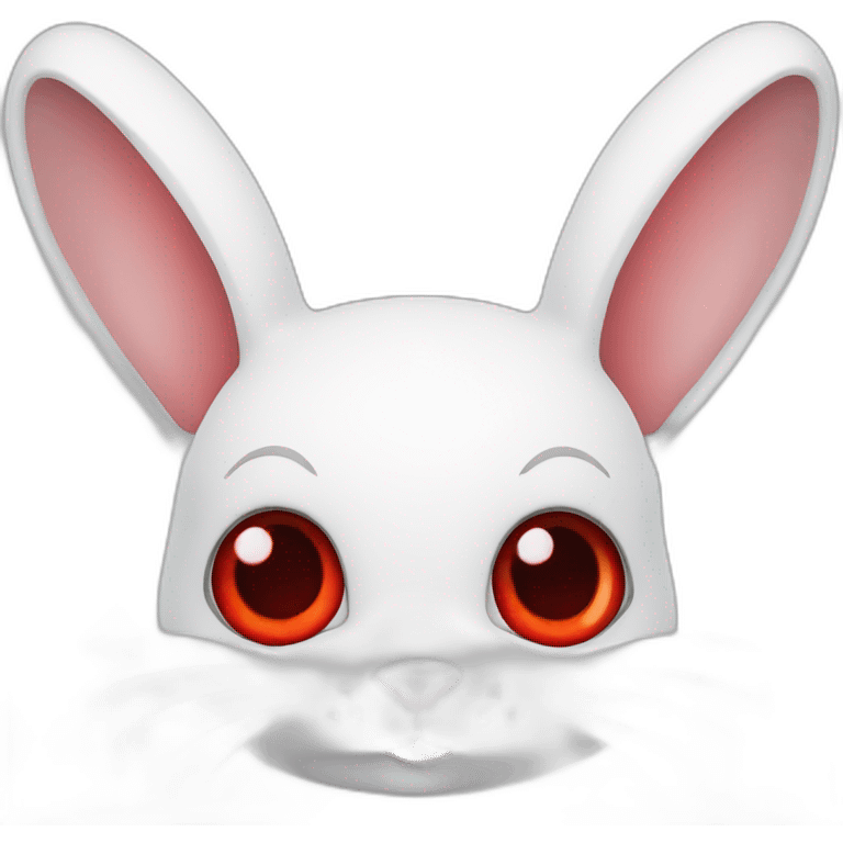 White rabbit red eyes emoji