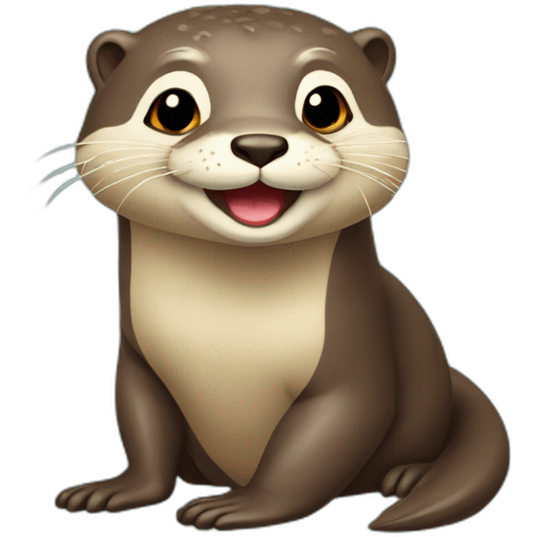 Loutre sur tortu emoji