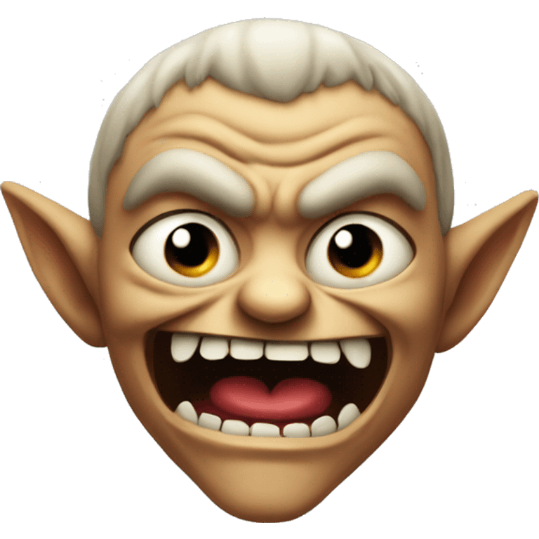 evil imp silly face emoji