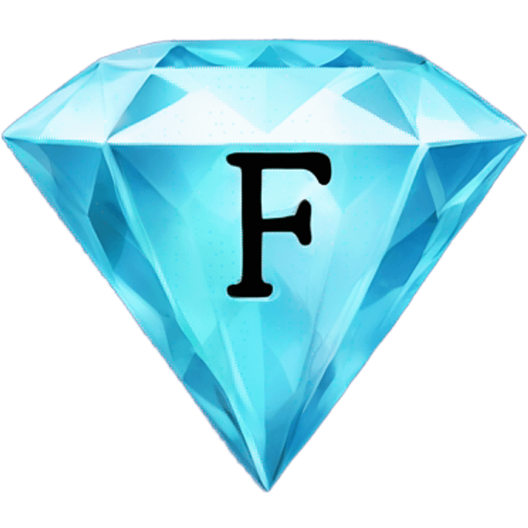 the letter F in the shape of a diamond and make it in the them of a casino diamond emoji