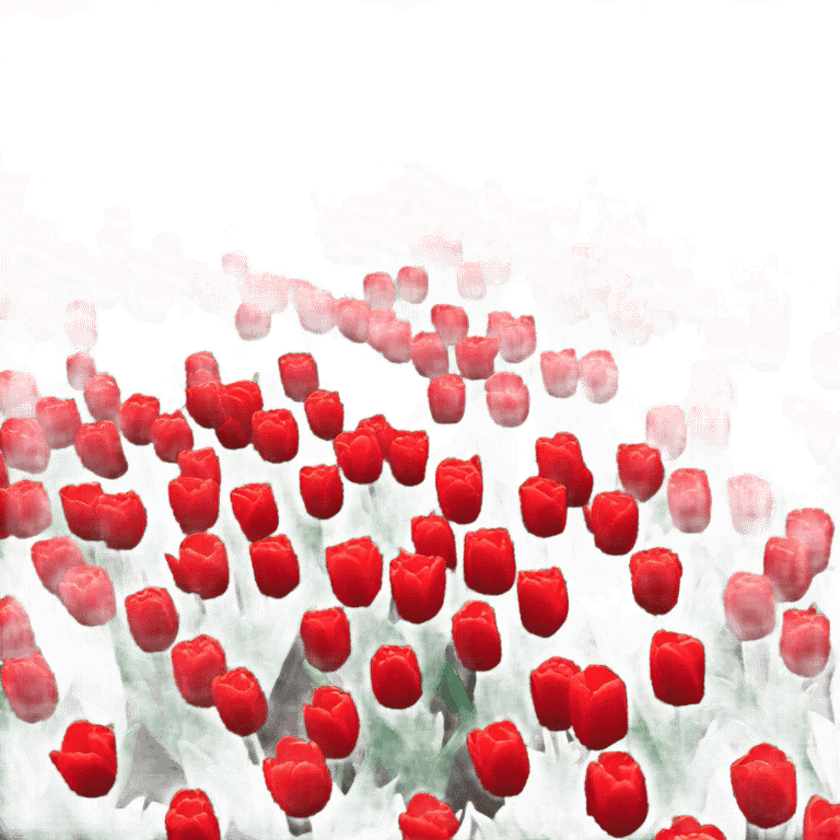 background composed of red tulips emoji