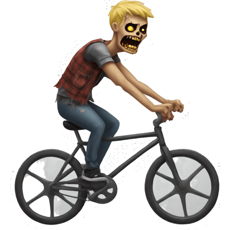 zombie jake paul riding a bicycle  emoji