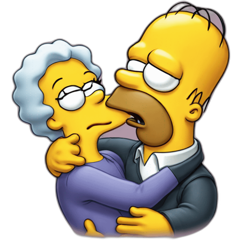 Simpson kiss emoji