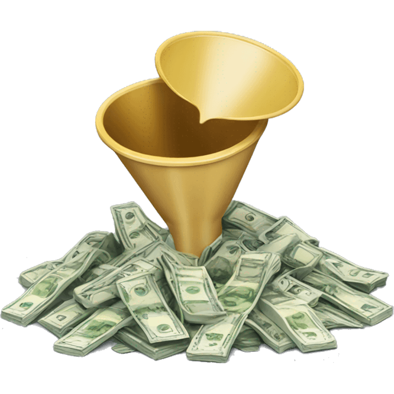 a funnel filled with rubles emoji