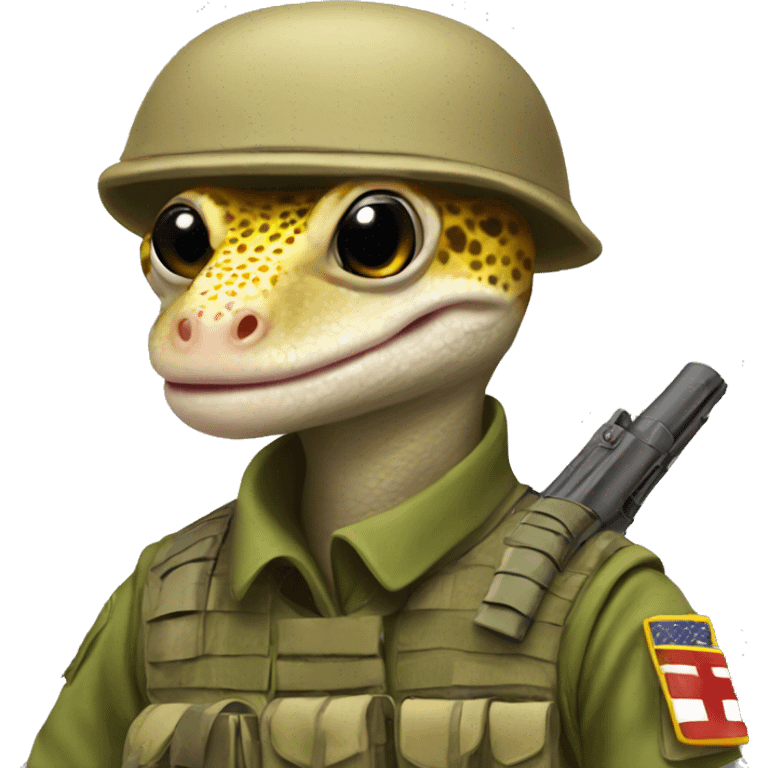 Soldier gecko emoji