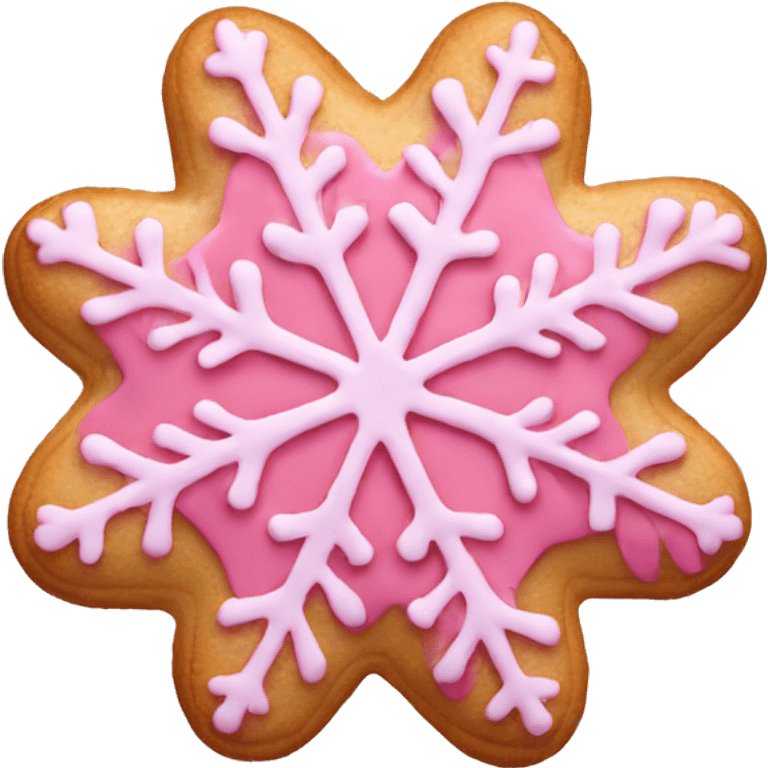 pink snowflake cookie  emoji