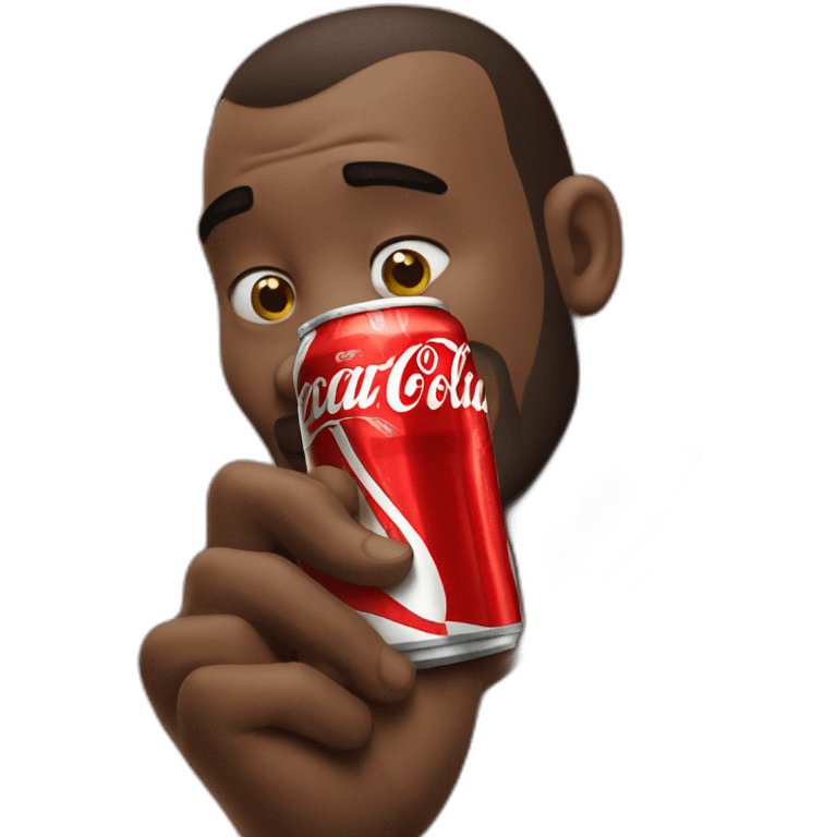 Big man drinking coca cola emoji