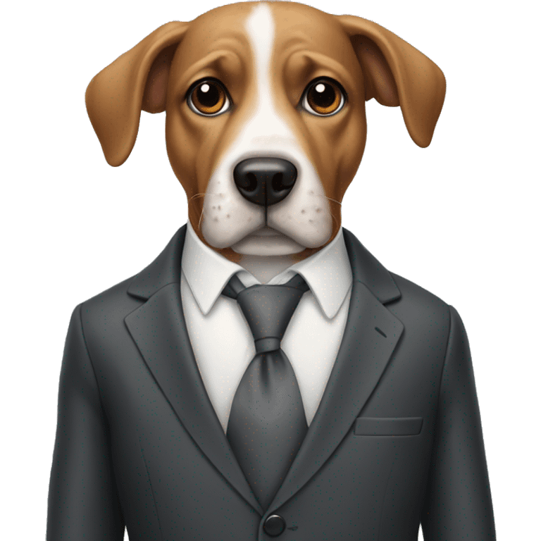 Dog in a suit emoji