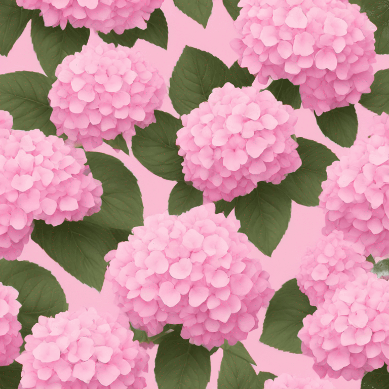 Hydrangeas pastel pink bouquet emoji