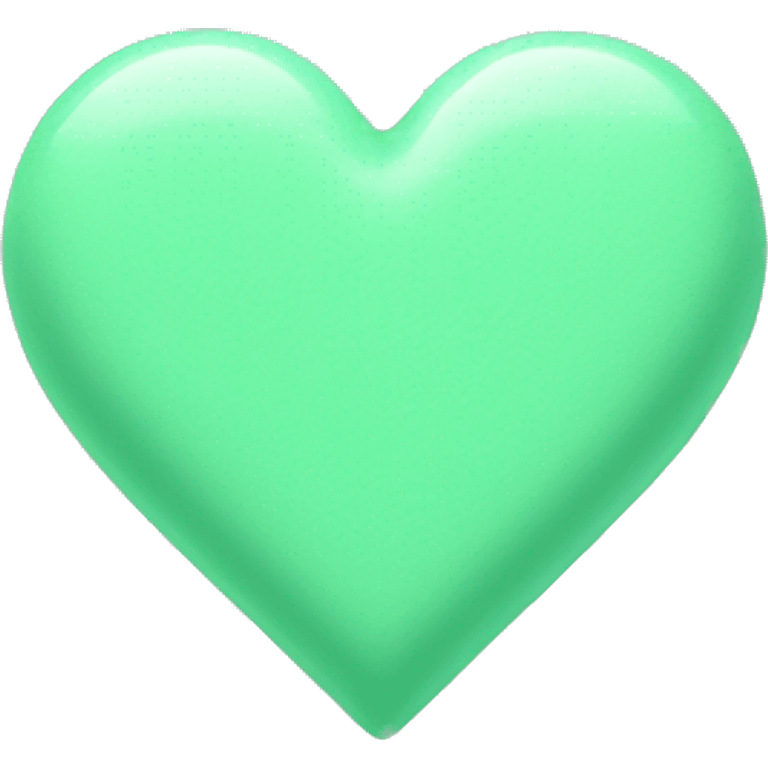 Mint green heart emoji