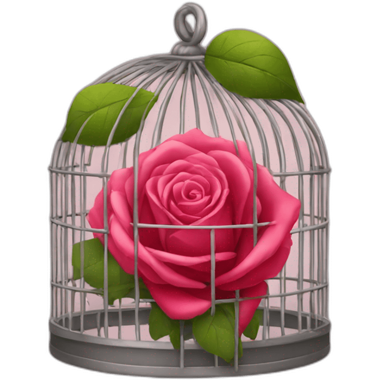 rose in a cage emoji