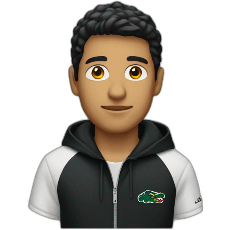 Lacoste latin guy with black windbreaker emoji