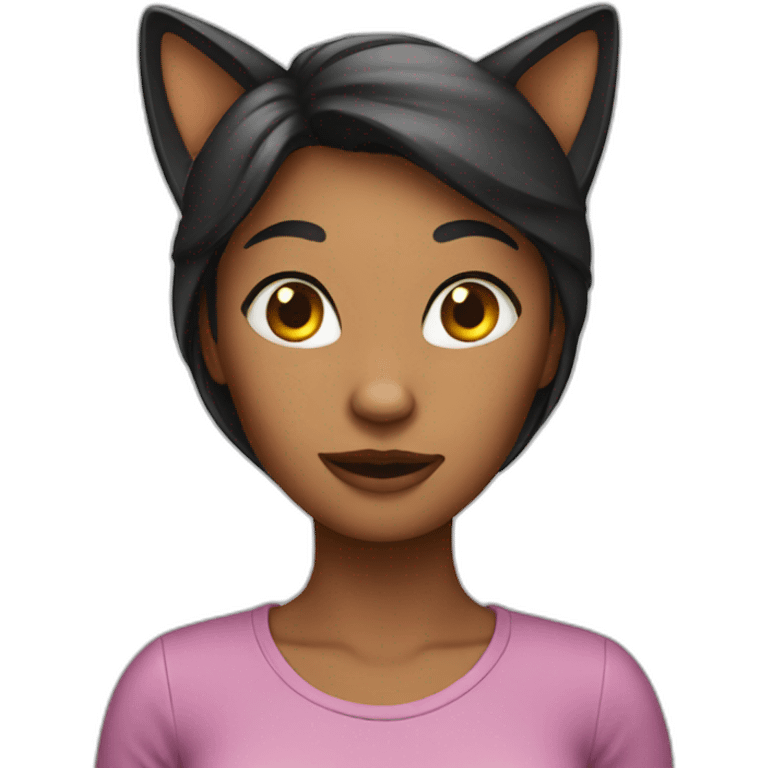 woman dressed as a cat emoji