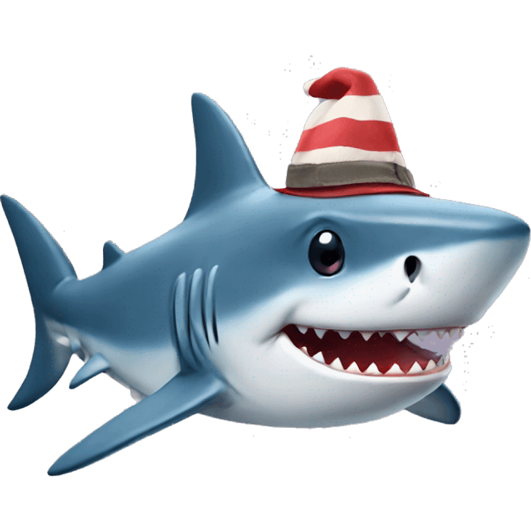 shark with a hat emoji