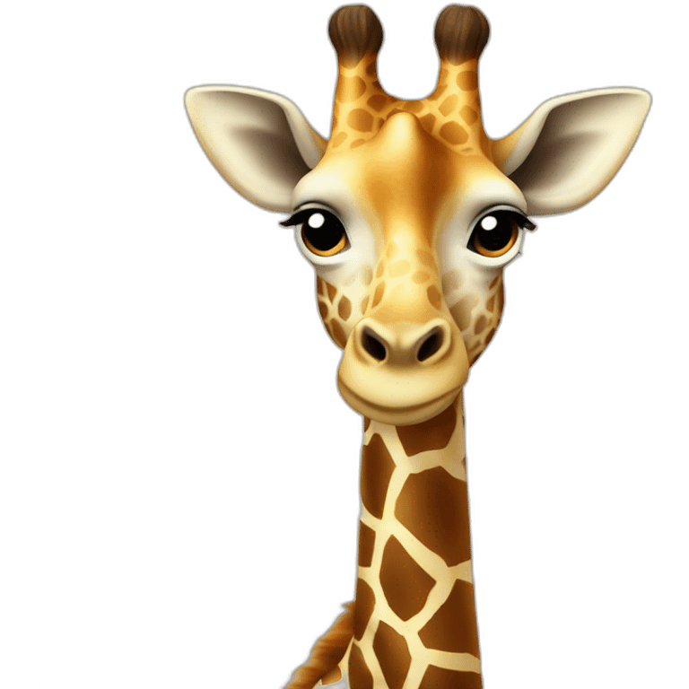 Giraffe Edith pearls emoji