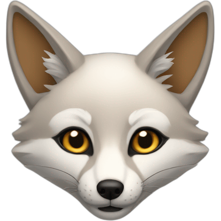 grey kit fox only face emoji