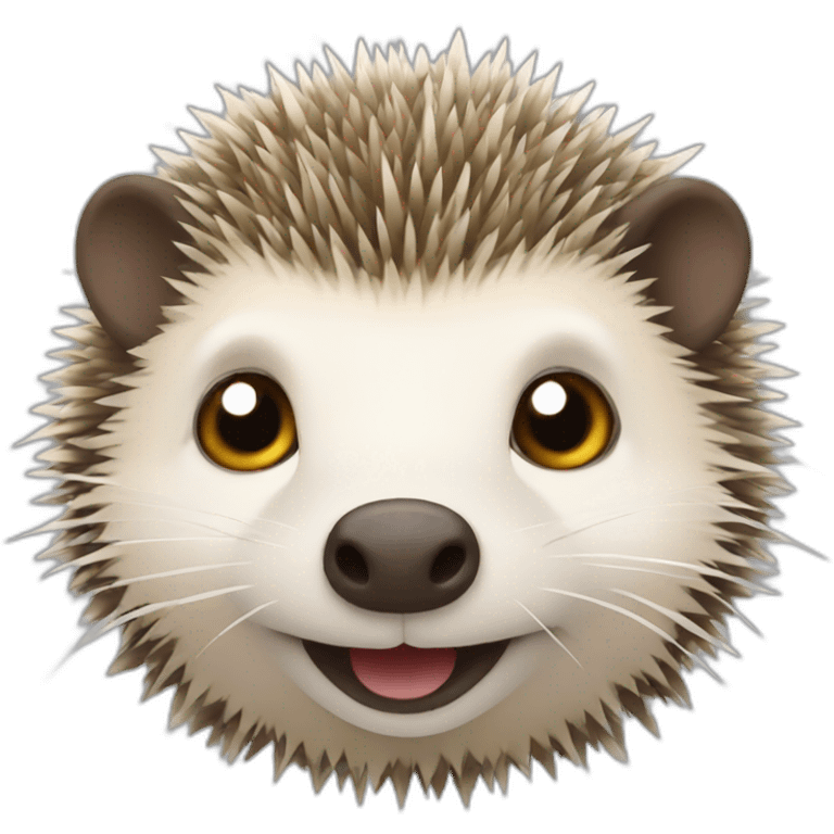 Smart hedgehog emoji