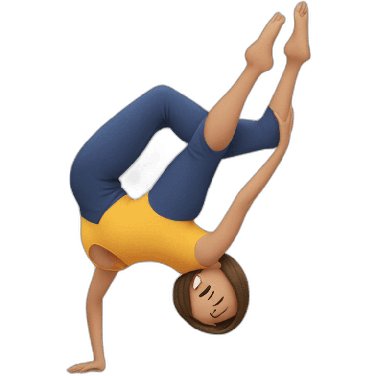 woman doing somersault emoji