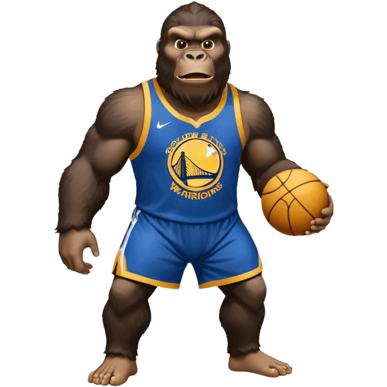 king kong wearing warriors jersey  emoji