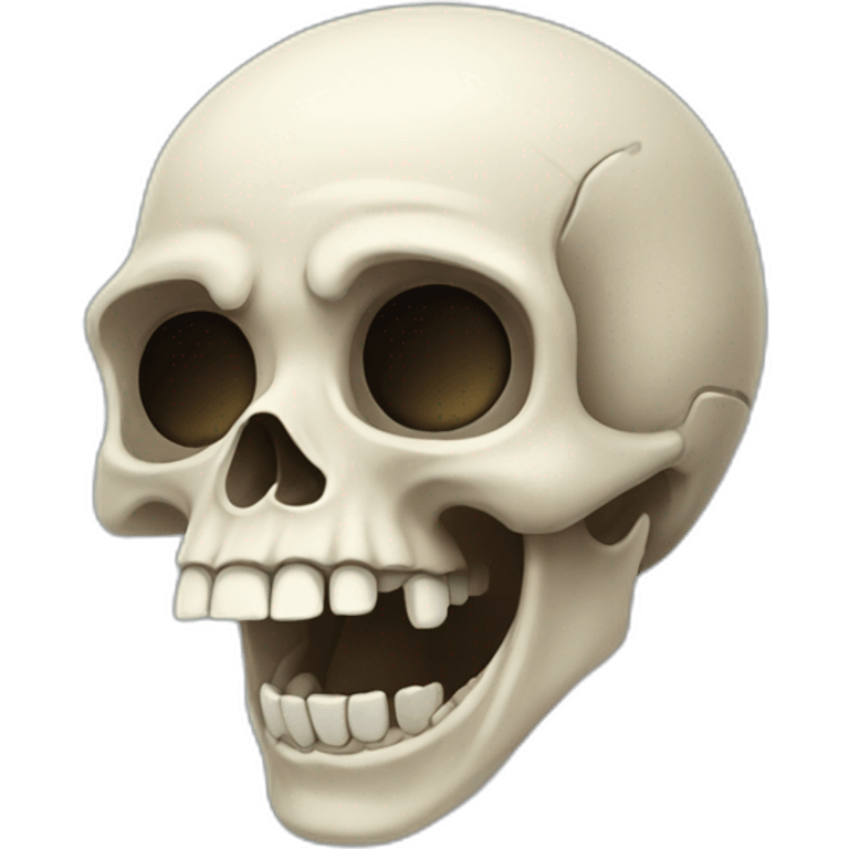 Skull waving emoji