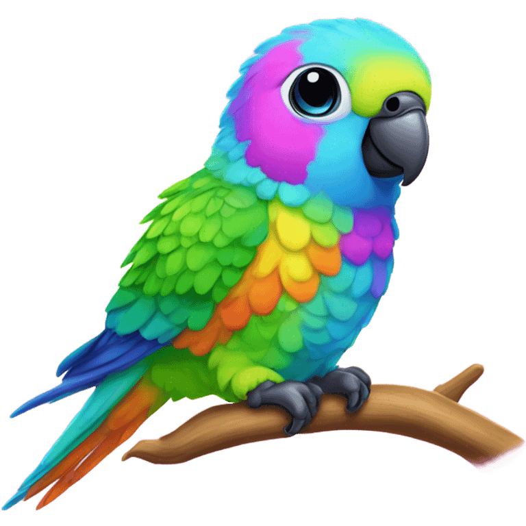 Lisa Frank parakeet  emoji