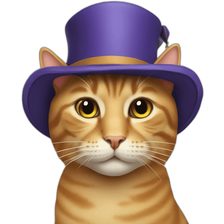 cat with a hat and a pipe emoji