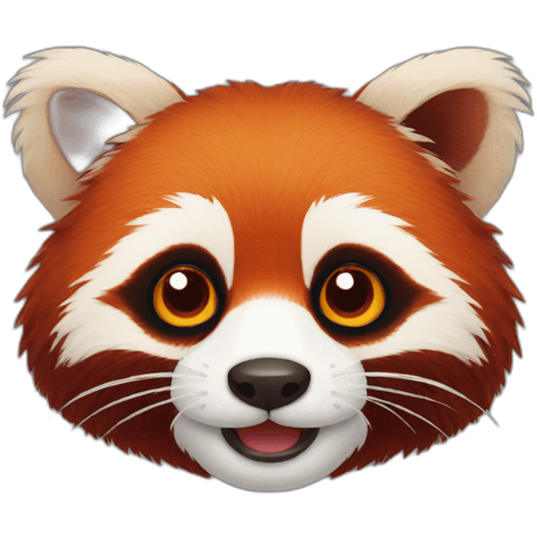 Red eyed red panda emoji