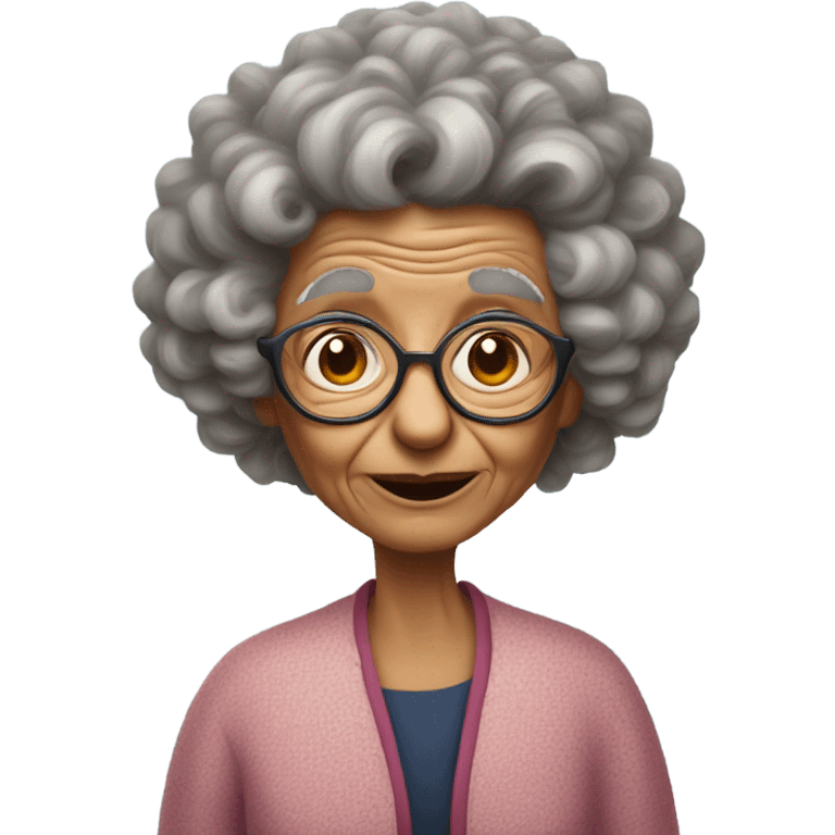 Weird old lady emoji