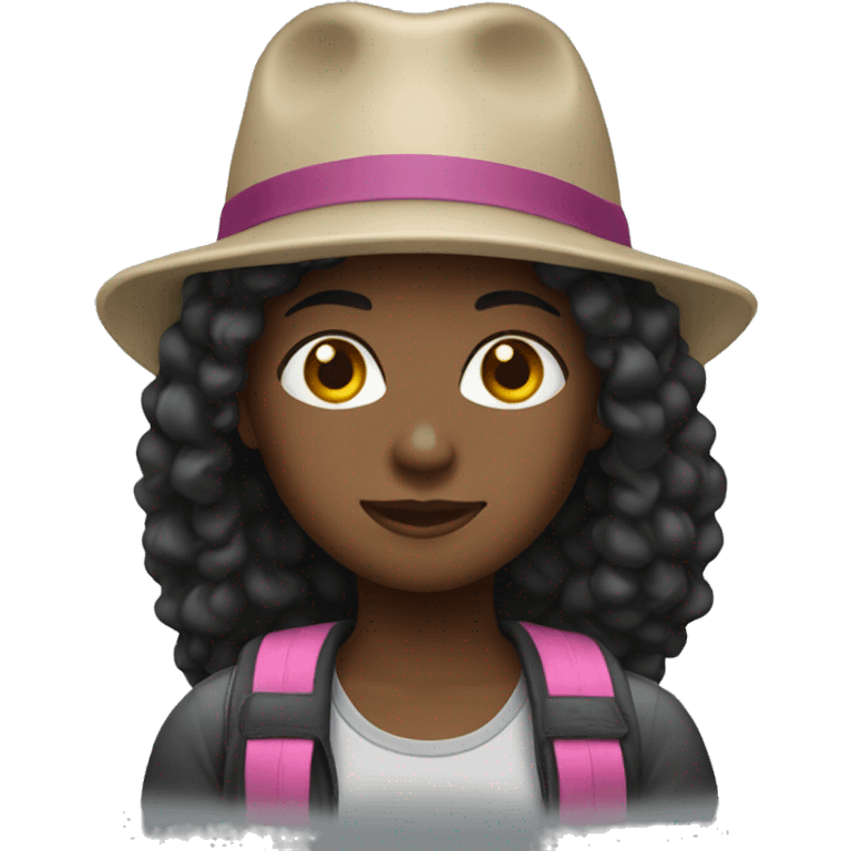 Black girl with trucker hat  emoji