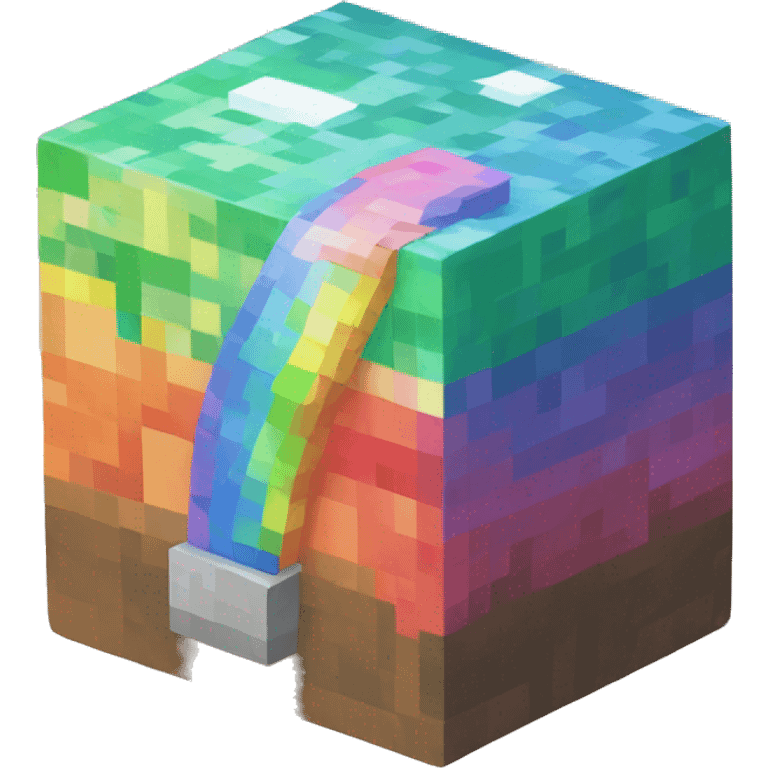 rainbow minecraft block emoji