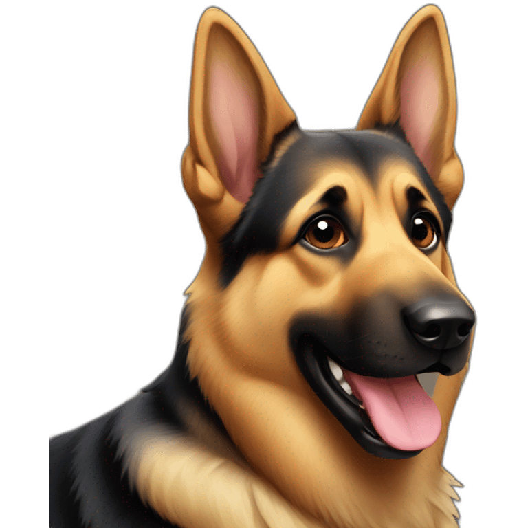 German shepherd happy emoji