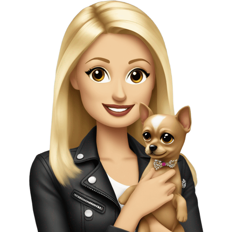 Paris Hilton and her dog emoji