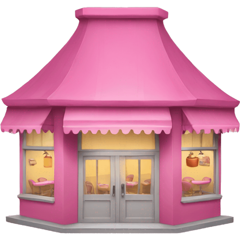 Pink restaurant emoji