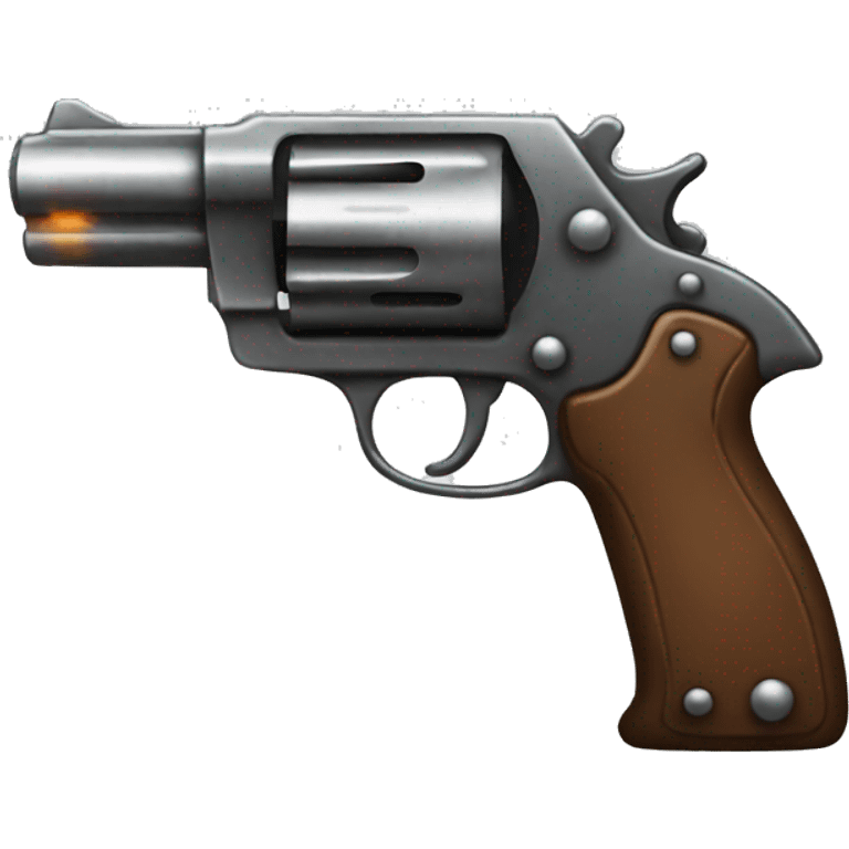 Metal gun like the original gun emoji emoji