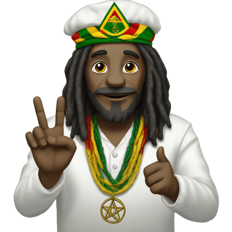 Rastafari Seal of Solomon Hand Gesture emoji