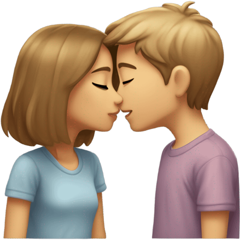 girl and boy kissing  emoji