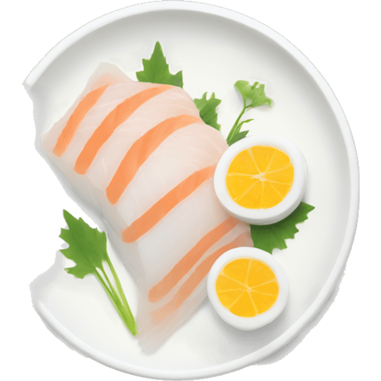 white sashimi with sake emoji