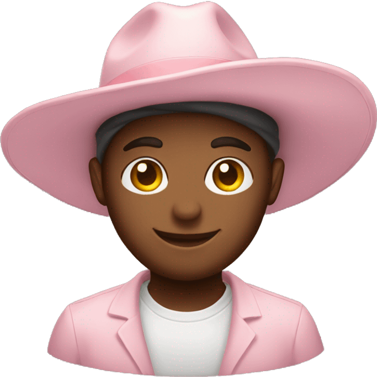 Soft pink Panama hat emoji