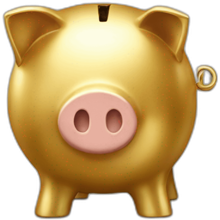 goldenned piggy bank emoji