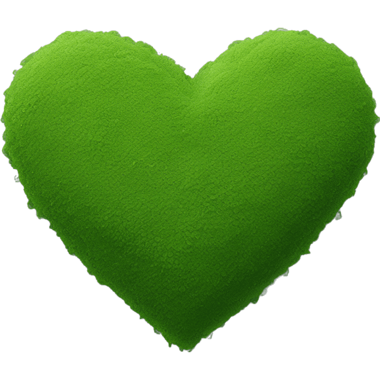 Moss green matte heart emoji