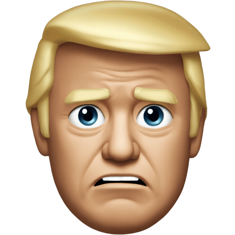 Angry Donald Trump super-realistic emoji