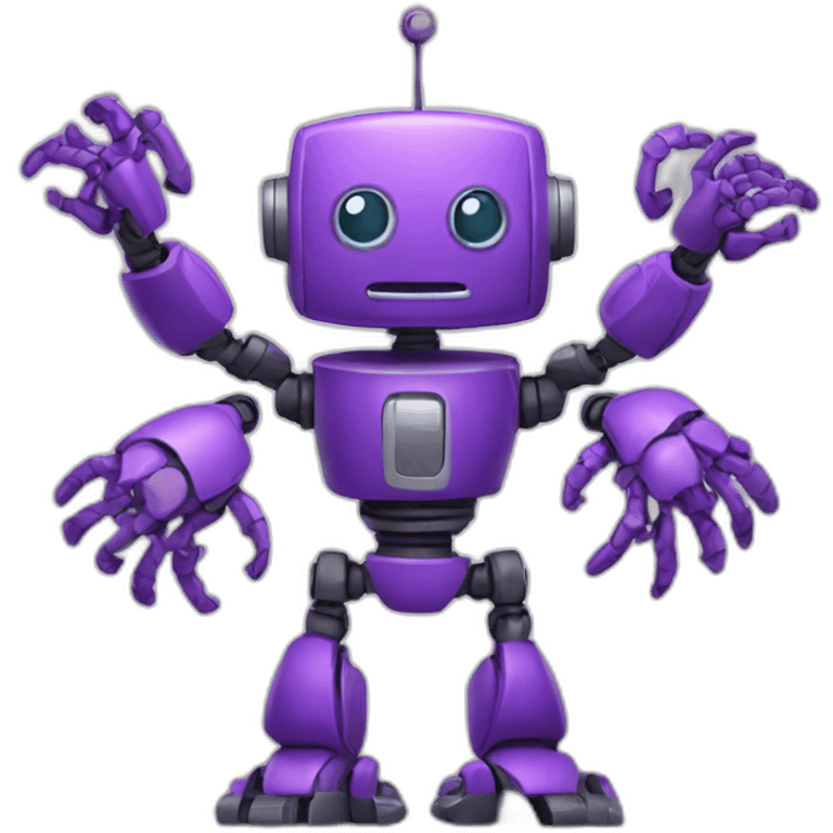 purple robot with many arms emoji