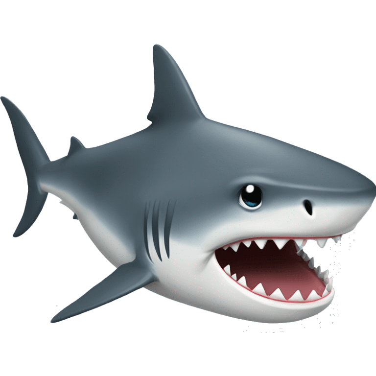 The same shark, but now sad emoji