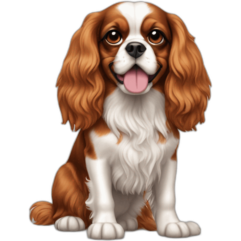 dog Cavalier King Charles Spaniel full height emoji